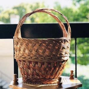 Boho Wicker Farm House Basket